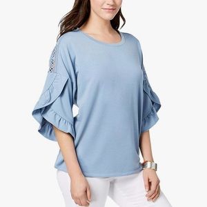 Ruffled Crochet Detailed Top